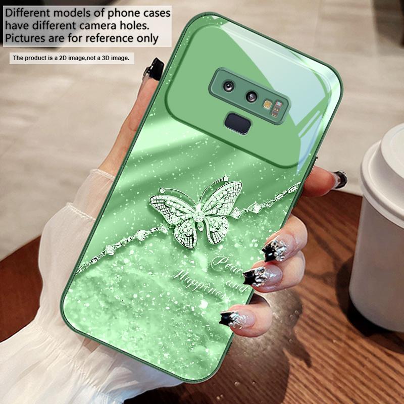 Элегантная синяя бабочка Для Samsung M02 12 Note 8 9 10 20 A 01 A02 A03 Core 04 05 06 10 12 13 14 15 A16 стекло Ультра чехол для телефона