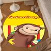 Curious George And Elephant Adventure Round mat Home Decor, Chair rug For livingroom,Bedroom, doormat home decor Birthday Gift Christmas Gifts