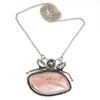 Pink Opal Gemstone Mother's Day Handmade Silver Jewelry Necklace 20 In