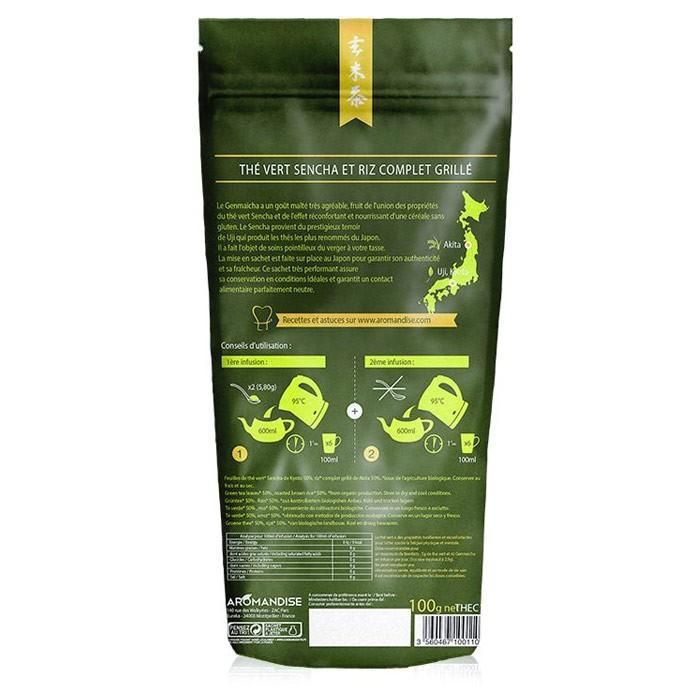 Thé vert bio japonais Genmaicha - Sencha & riz grillé - 100 g