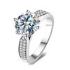 Популярное в Японии и Южной Корее S925, вставка из 3-каратного циркона, классическое кольцо с шестью когтями, звездный свет, королева, кольцо подруге, подарок на День святого Валентина