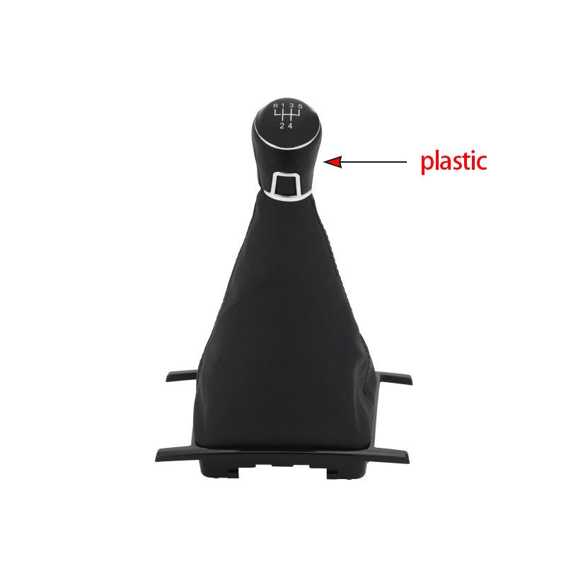 Volkswagen Amarok Black Leather Gear Shift Knob & Dust Cover Set