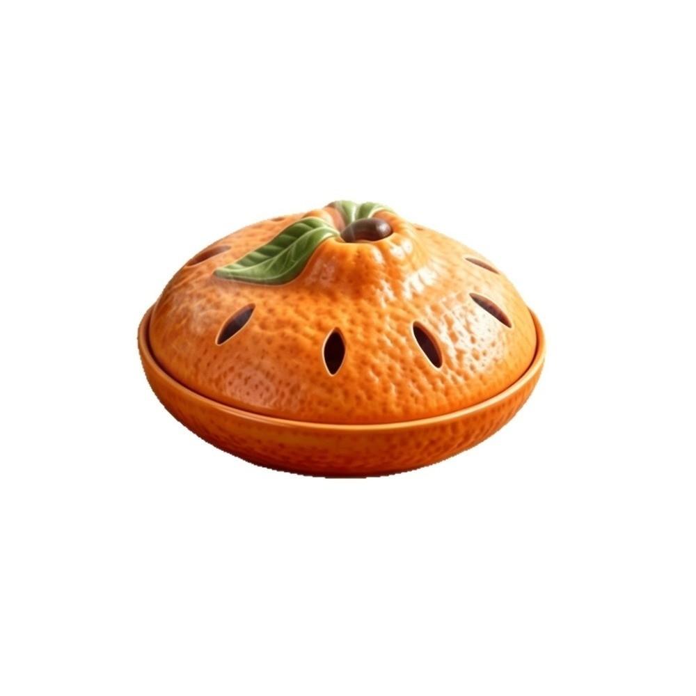 Simple Aromatherapy Burner Orange Shape Incense Box Mosquito Coil Tray Indoor Use