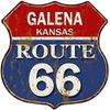 Винтажная квадратная металлическая жестяная табличка Route 66 Декор для гаража, дома, бара 20x20 см