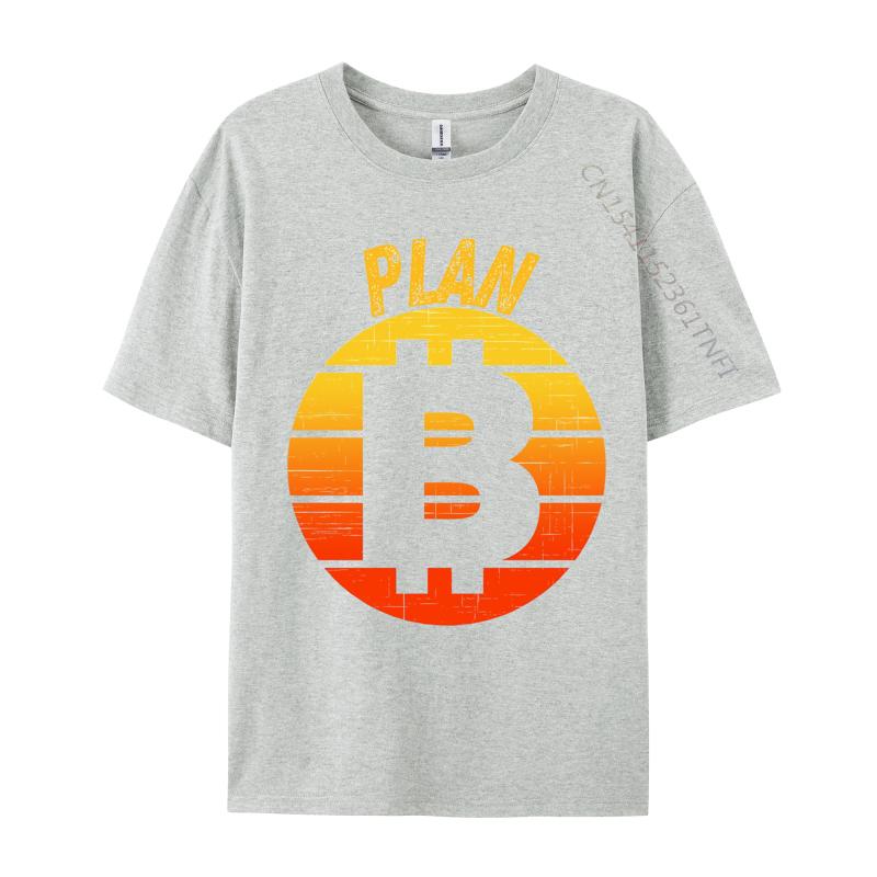 Plan Bitcoin Tshirt Pure Cotton Man Tops Shirts Camisa Normal TeeShirts 2024 Hot Sale Printed On Design