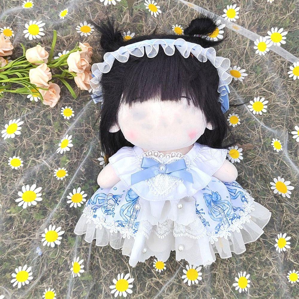 Cotton Stuffed Lolita Style 20CM Doll Clothes Rabbit Ear Idol Dolls Accessories Princess Dress