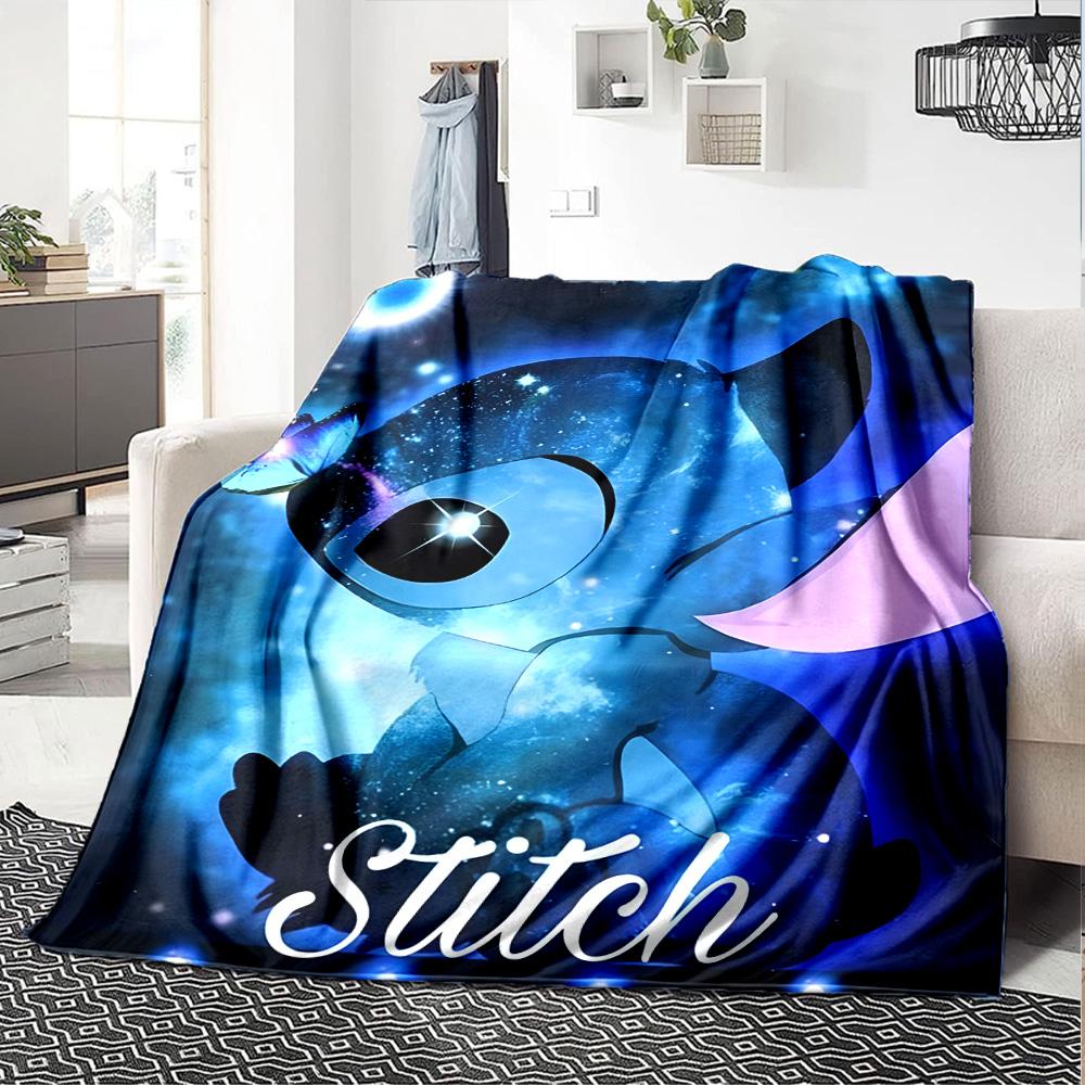 1pc S-Stitch15 Blanket, Gift, for Men and Women, Soft Blanket, Good for Sofa Bed Couch Travel, Lightweight Flannel Blanket