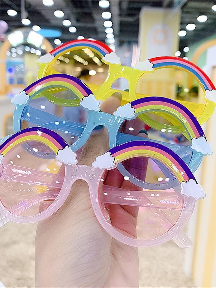 Круглые солнцезащитные очки Радужные очки Модные Девичьи Мультяшные очки Тени Антибликовые Мальчишеские Мультяшные солнцезащитные очки