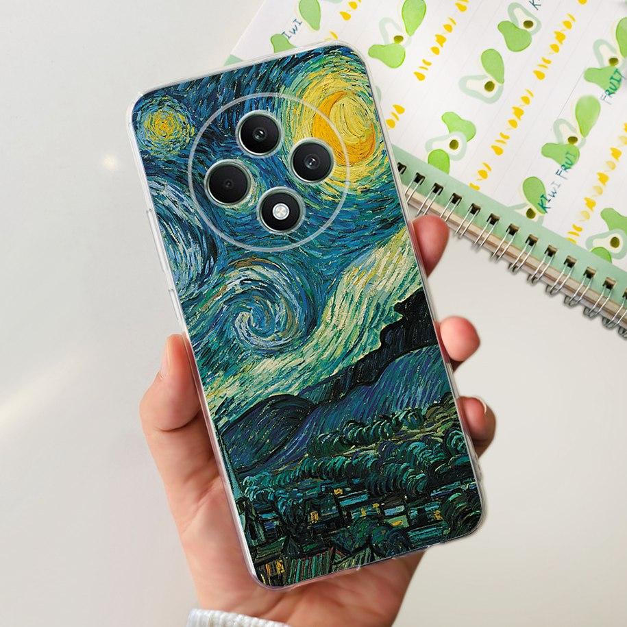 Чехол для Oppo Reno12 F CPH2637 Ударопрочный Чехол Милый Мультяшный Кот Мягкий Тонкий Прозрачный Чехлы для Телефона Для OPPO Reno 12F 4G CPH2687 Fundas