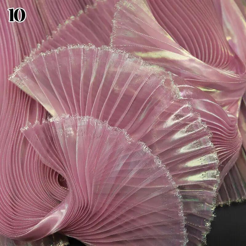 100x140cm Laser Pleated Fabric Crinkle Wedding Photography Background Stage Decors DIY Women Dress Suit Diy Sewing Material