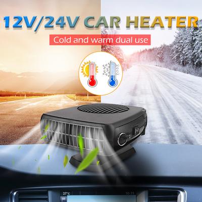 12V 24V Автомобильный Автобусный Грузовик Нагреватель Портативный Обогреватель Ветрового Стекла Портативный Электрический Отопительный Вентилятор Черный Легкий Обогреватель