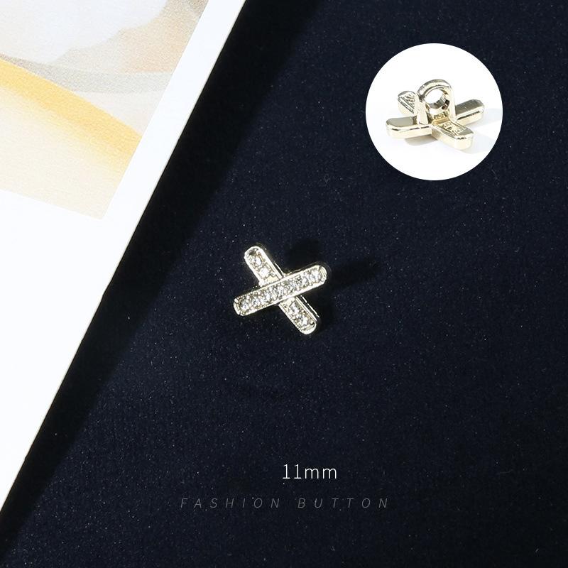 Пуговицы Бриллиантовые Пуговицы для Кардигана Аксессуары Универсальные Круглые Одежда Рубашка с Бриллиантами Женские Металлические Маленькие Пуговицы Высокого Класса