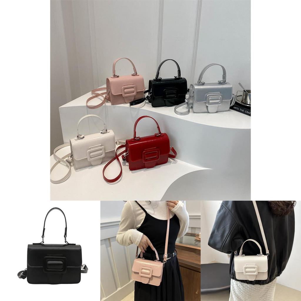 Fashionable Small Square Bag For Women Versatile Shoulder Crossbody Bag In Black