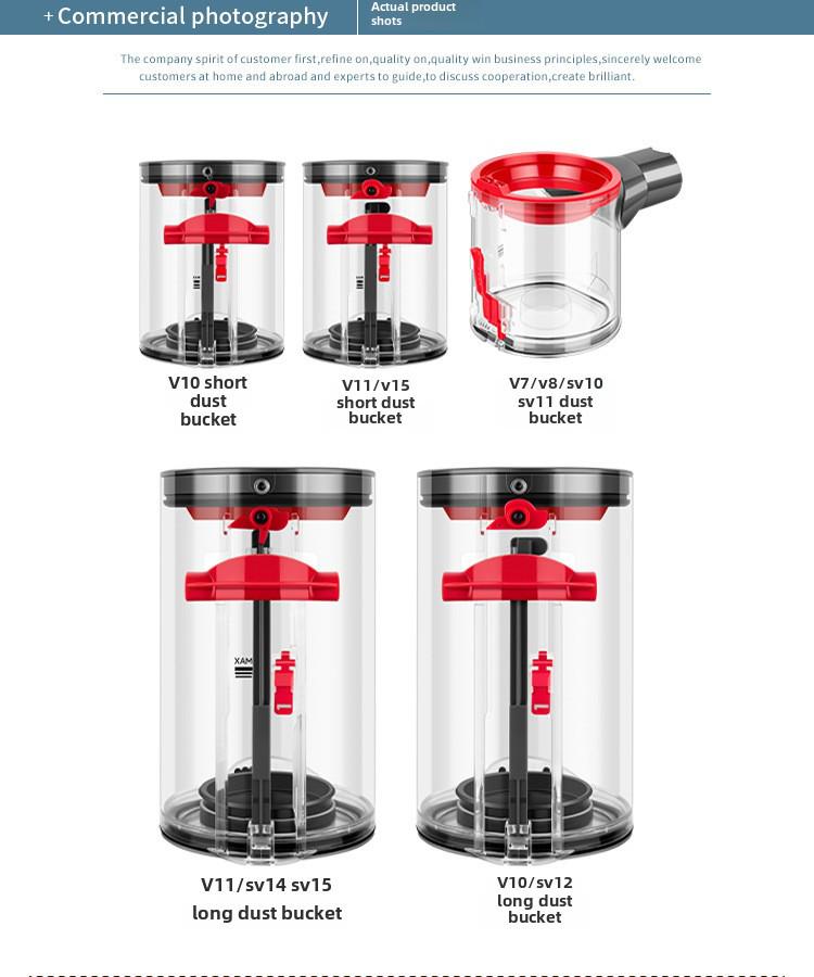 Top & Bottom Cover Repair Parts for Dyson V6-V11, V15 Vacuum Cyclone Dust Canister