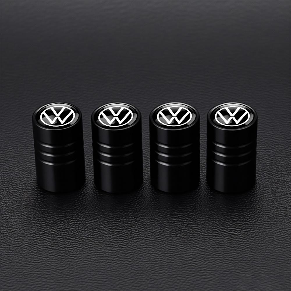 T304Pcs Car Tire Valve Caps Metal Wheel Dust Covers Accessories For Volkswagen VW R Polo Passat Rline Golf Tiguan Jetta GTI Touran