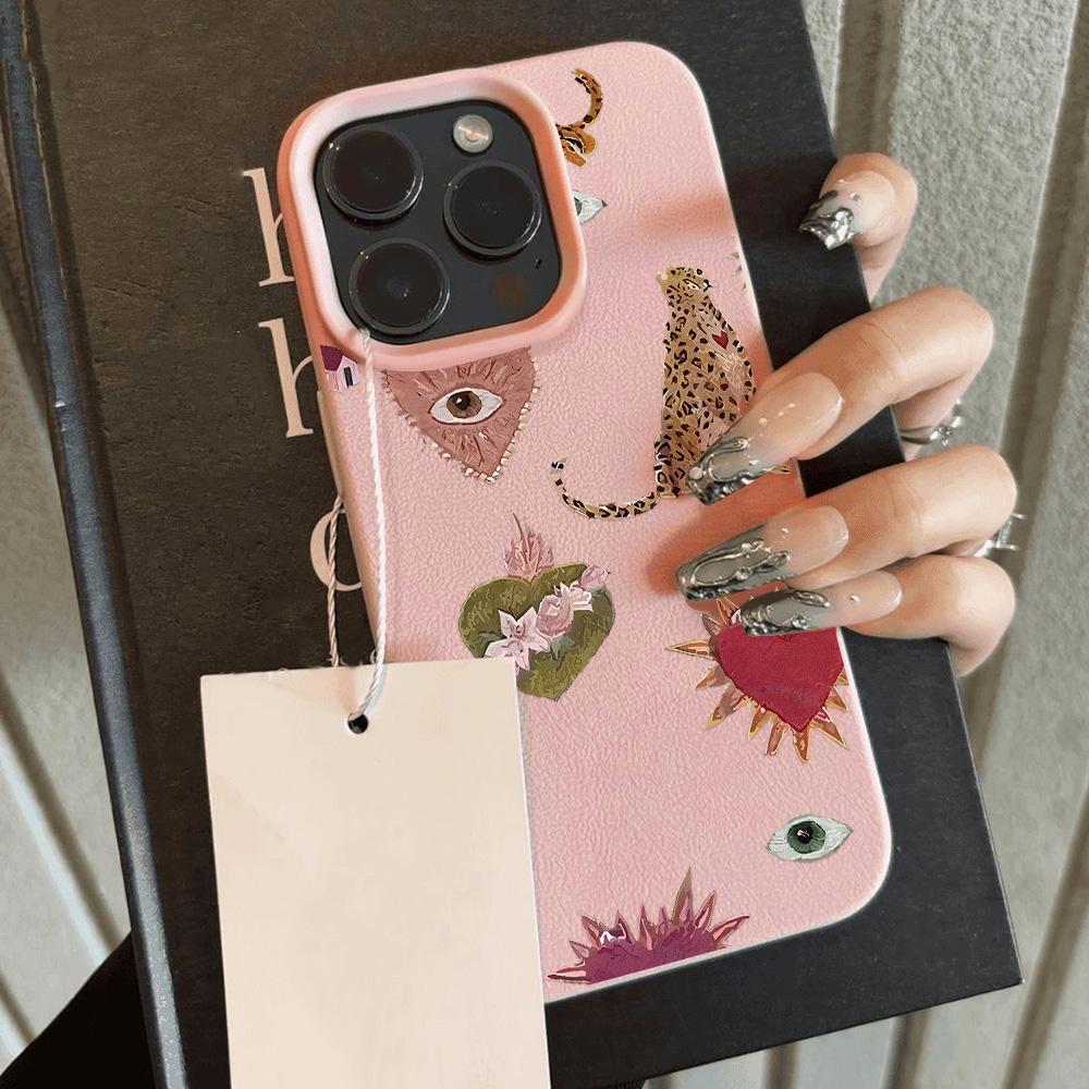 Skin-feel Phone Case for iPhone 11 13 16 Pro Max iPhone XR XS Max 14 15 Pro Max 12 13 Pro Max 16 Plus 13 Pro 14 Pro Cartoon Painted Macaron Colors