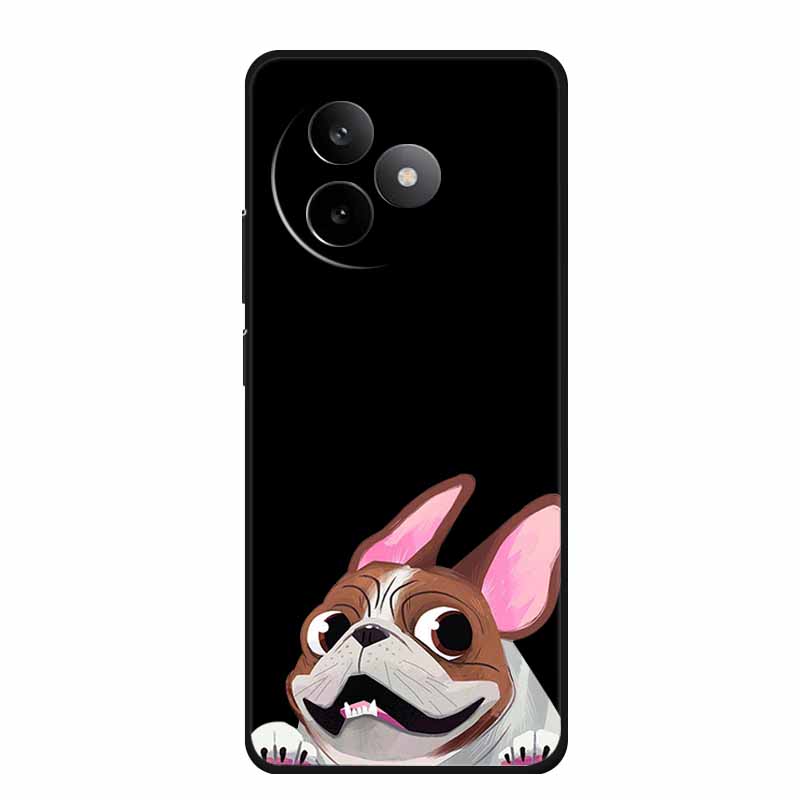 Чехол для телефона Xiaomi Redmi K80 Ultra Чехол Мягкий Черный Силикон Мультяшный Кот ТПУ Funda Для Redmi K 80 Ultra Чехол Coque 6.83" Корпус