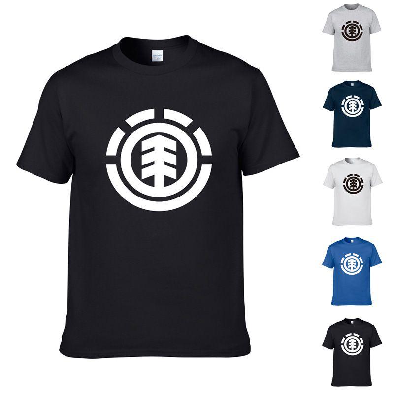 Premium Cotton Blend Short Sleeve T-shirt With Element Printing For Men Unisex