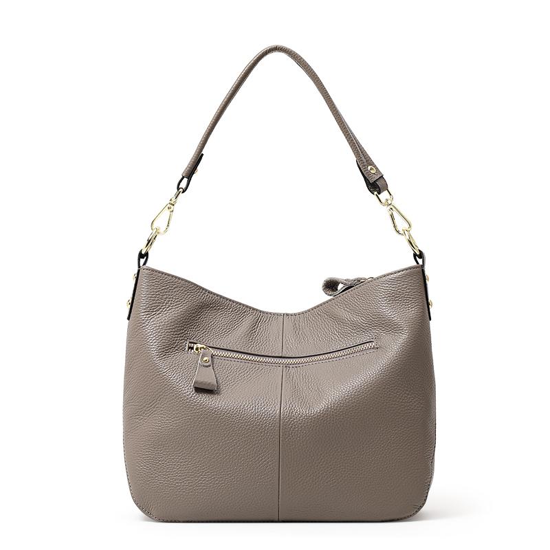 Aidrani Женская сумка из натуральной кожи, однотонная, вместительная сумка-тоут, сумка через плечо из коровьей кожи