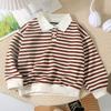 Boys Polo Shirts  Autumn Winter Tops for Kids Long Sleeve Children T-shirts Stripe Girls Blouse Baby Tees Toddler Outfits