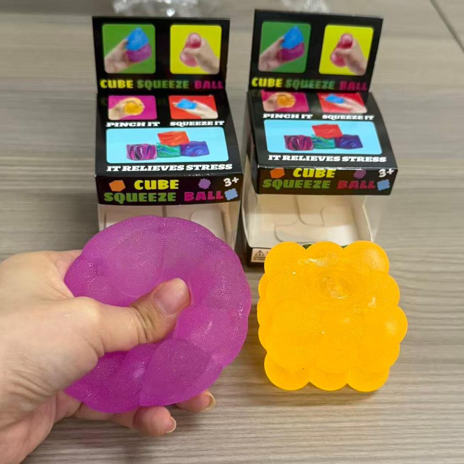 3D Игрушка-антистресс в форме конфеты с музыкой для взрослых и детей - Сенсорный куб для снятия стресса