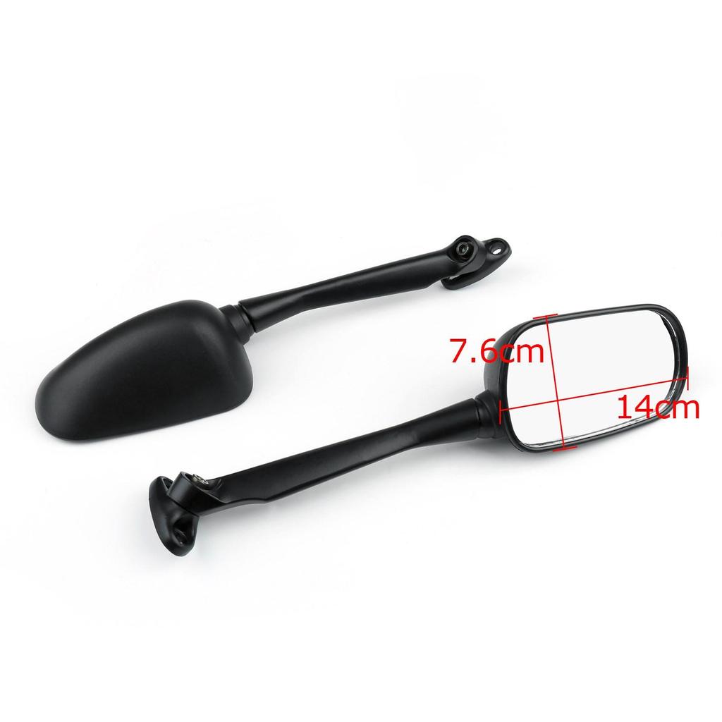 Pair Black Motorcycle Rearview Side Mirrors For Honda CBR250 11-12 CB1300S 03-12