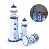 Ocean Flash Lighthouse Fishing Net Starfish Shell Metal Beacon Tower Ornaments