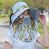 Fishing Caps Outdoor With Neck Flap Women Sun Hat Flower Print Bucket Hat Summer UV Protection