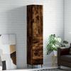 VidaXL Highboard Smoked Oak 34.5x34x180 Cm Engineered Wood 3198870