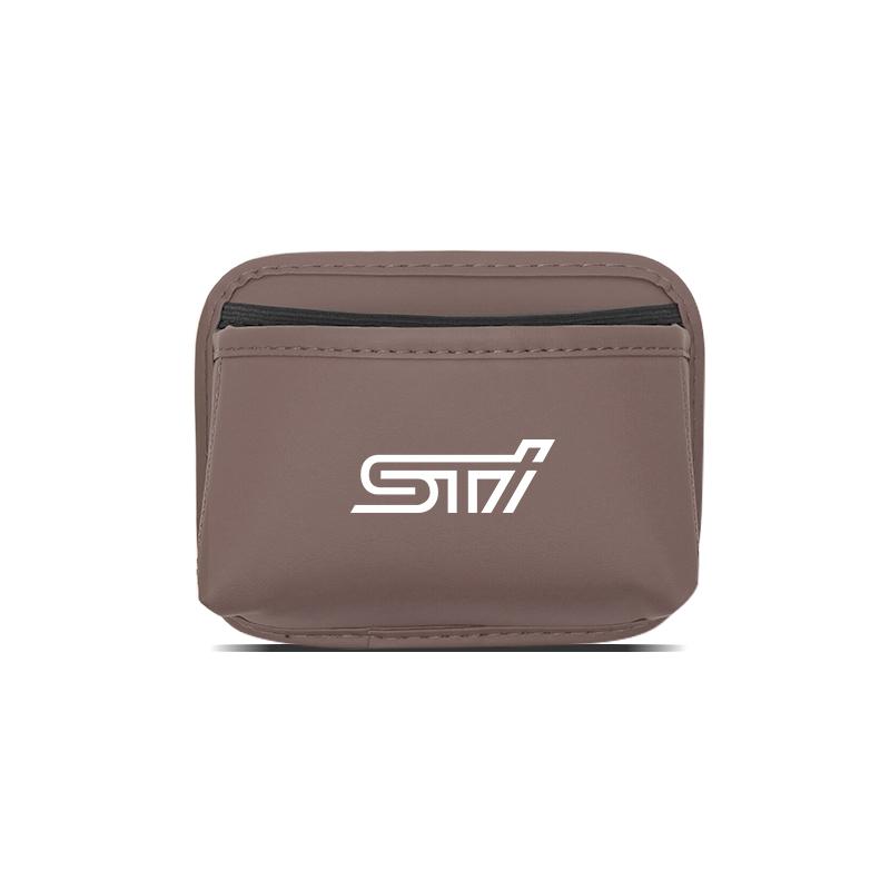 Keychain Multi-functional Car Storage Box Holder Leather Auto Door Side Case Backseat Bag For Subaru STI Forester BRZ OutbackWRX edr87