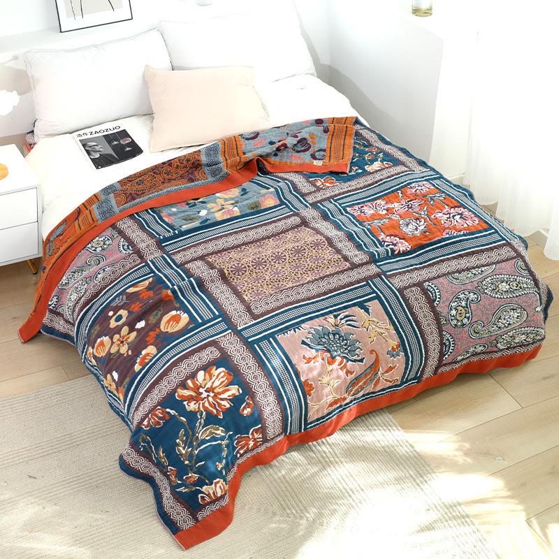 Leisure Blanket and Throws Soft Blanket Cotton Gauze Sofa Towel Boho Bed Cover King Size