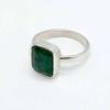 Emerald Gemstone 925 Sterling Silver Handmade Women Ring Jewelry