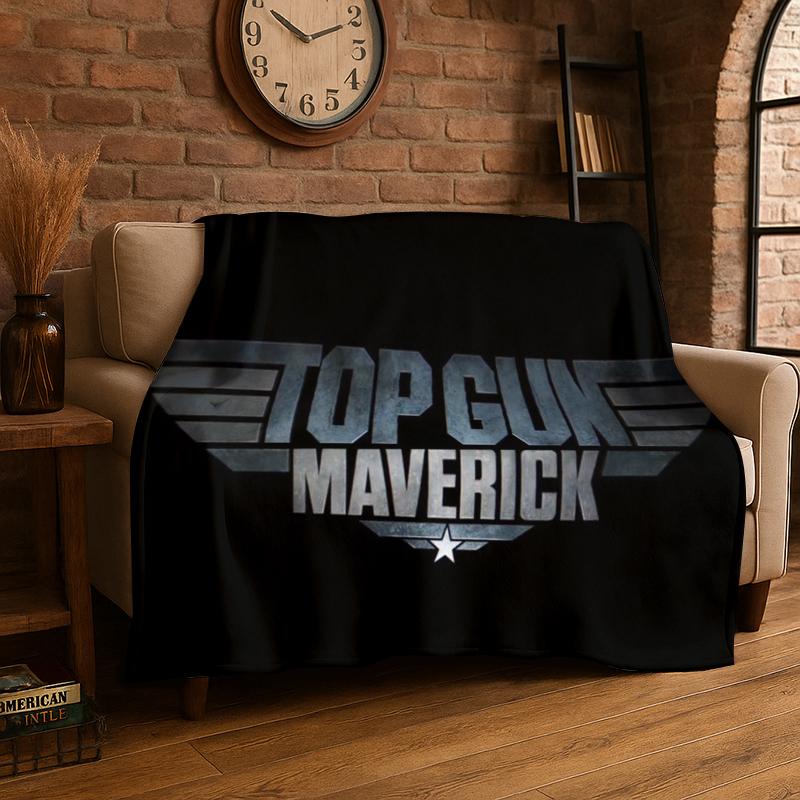 Классический фильм Top Gun Знак Том Круз Фланелевое одеяло Мягкое теплое плед для спальни гостиной кровати путешествий пикника подарок