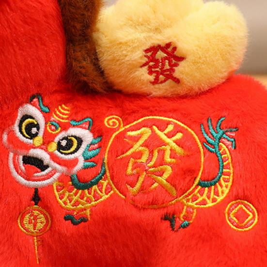 Плюшевая кукла-брелок в виде лошади, год лошади по китайскому зодиаку, плюшевая игрушка, новогодний талисман-украшение на удачу и благословения