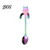 Smooth Cup Spoon 304 Stainless Steel Coffee Spoon, Hanging Cat for Mugs Tall Cups, Long with Hook Handle Tea Stirring Ideal Desserts & Ice Cream