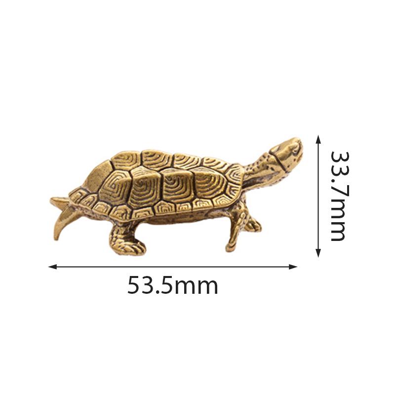 Ретро латунная статуя черепахи настольные украшения твердые медные фигурки черепахи