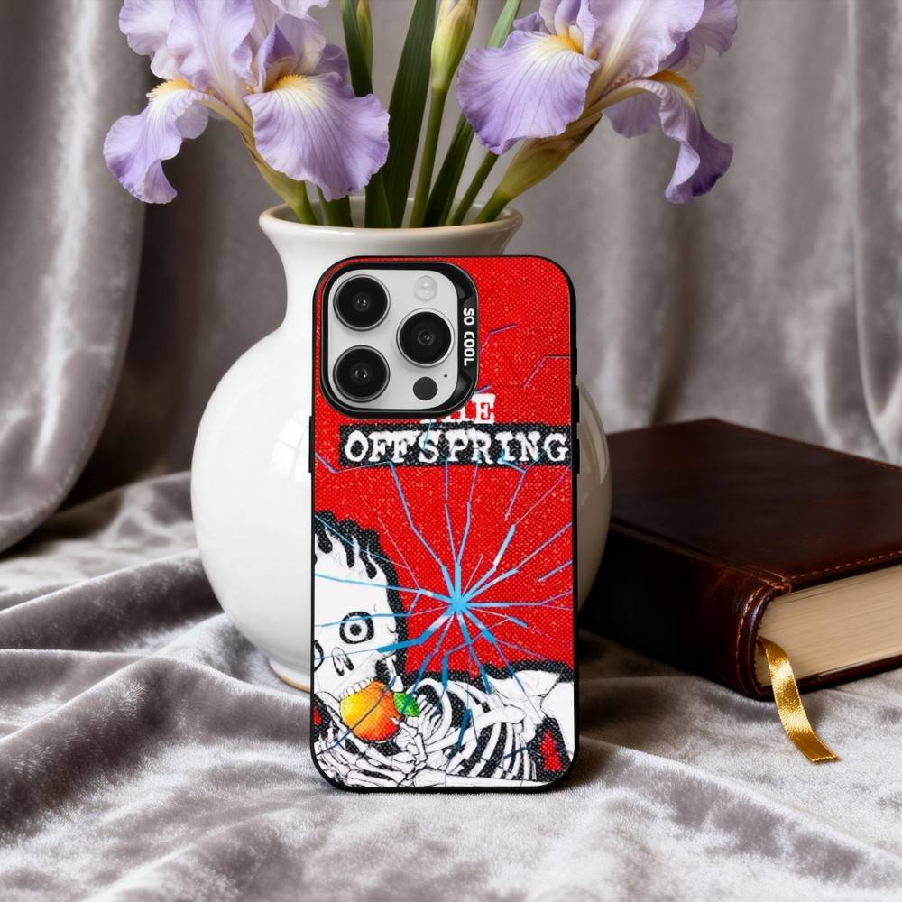 Панк Т-The O-Offspring Группа Чехол для Телефона Для iPhone17,16,15,14,13,12,11 Plus,Pro Max Черный Конфетный Посеребренный Чехол