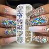 1 Box Luxury Shiny Diamond Nail Art Rhinestones Stone Strass Glass 3D Nails Supplies Jewelry AB/Colorful Hotfix Manicure Decors#
