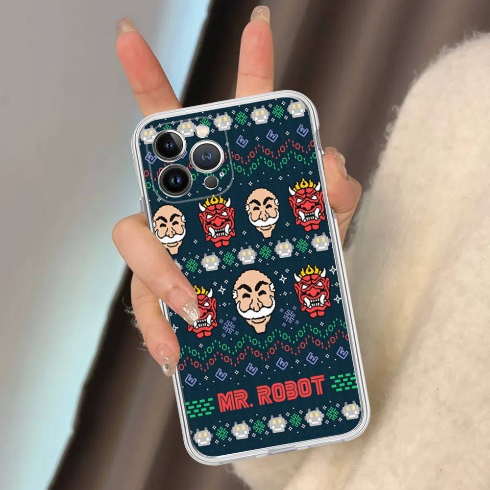 Mr Robot Fsociety Для iPhone 11 12 13 14 15 16 17 Pro Max Plus Air Прозрачный Прозрачный Ударопрочный Чехол