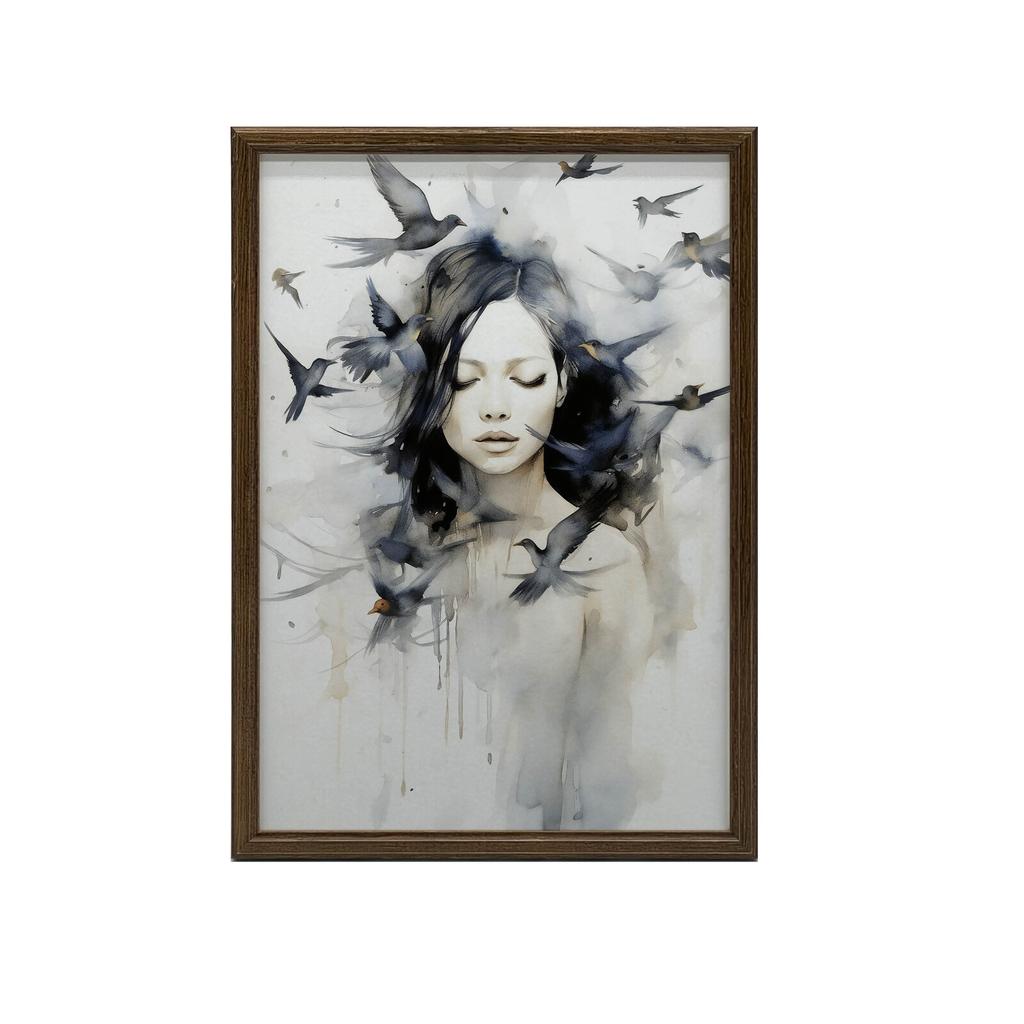 Birds and Soul Birds and Soul, 70X100 Cm, Unframed, Premium Canvas On Stretcher