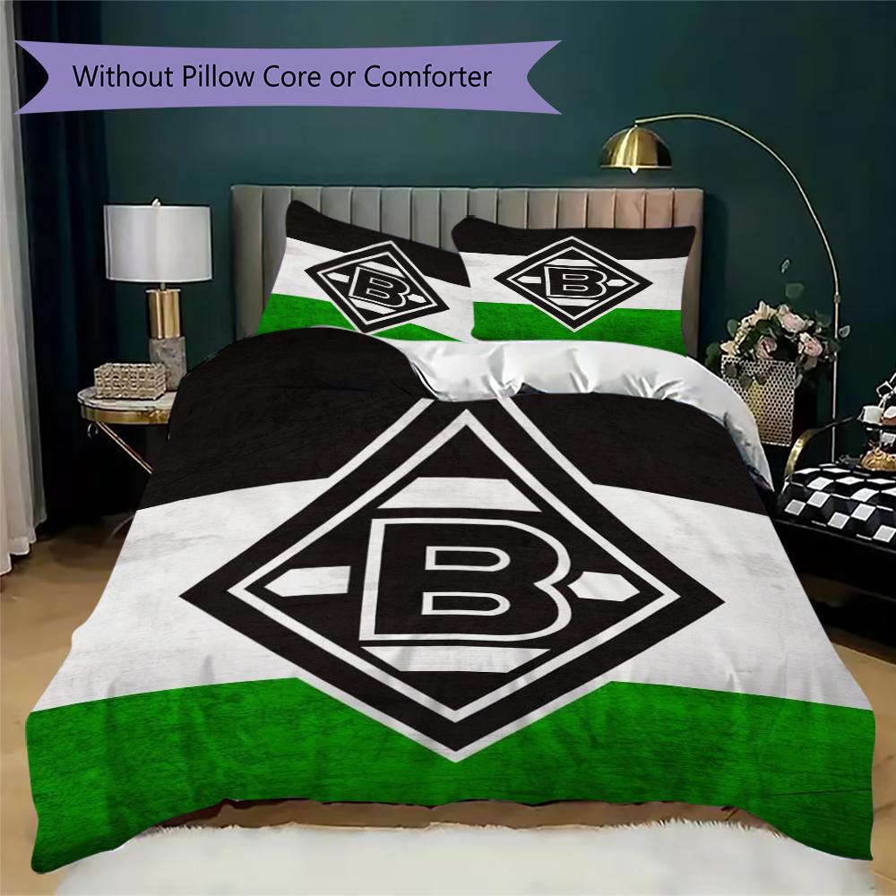Borussia Pattern Bedding uilt Set uilt Cover Pillowcase Home Decoration Birthday Gift (1 * duvet cover + 2 * pillowcase without core)19