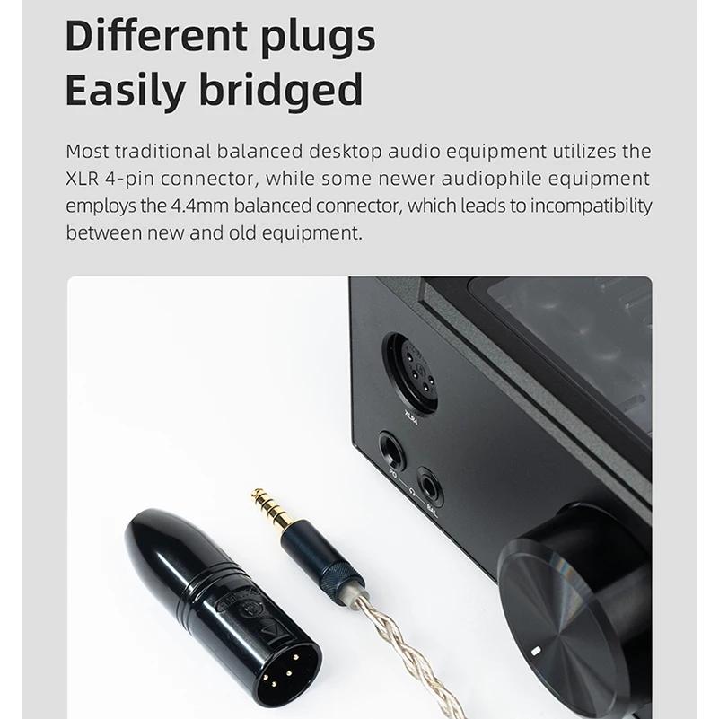 FiiO LX-4.4M XLR 4Pin Male to 4.4mm Balanced Female Adapter for AMP/DAC