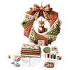 Unique Holiday Gift for Teachers Christmas Fabric Wreath DIY Kit, Patchwork Beginner-Friendly Handmade Craft Garland Materials Decoration