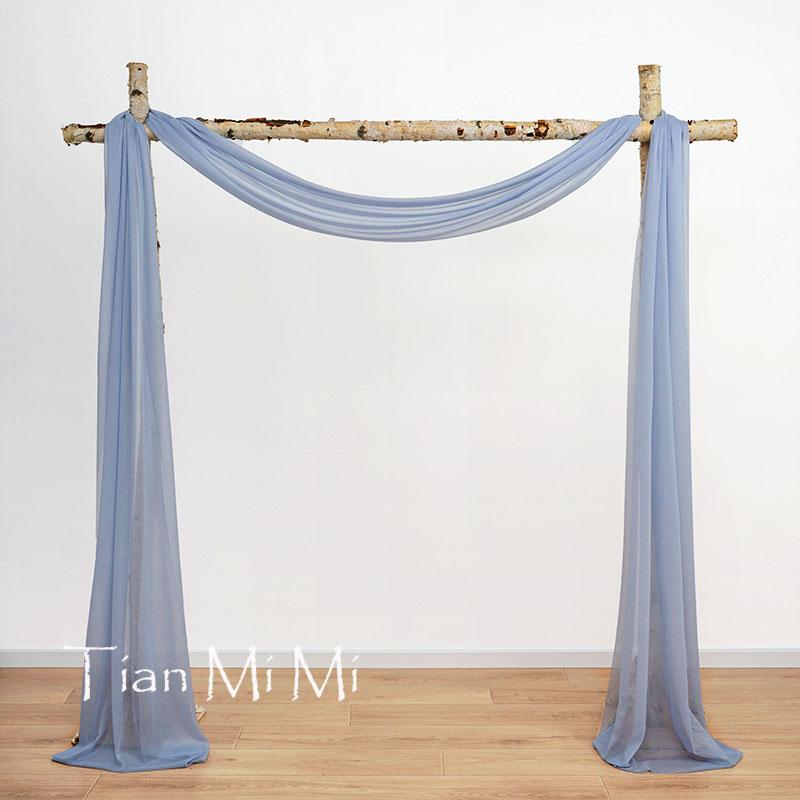 6 -10 Meters Wedding Arch Drape Fabric Sheer Chiffon Tulle Curtain Drapping Backdrop Party Supplies Drapery Ceremony Decoration