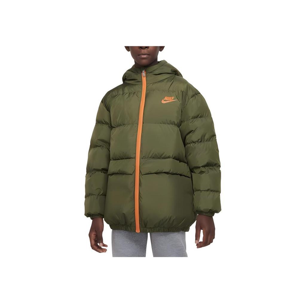Nike Down Jacket Comfortable Skin-Friendly Warmth Kids Jackets Rough-Green DZ9965-326