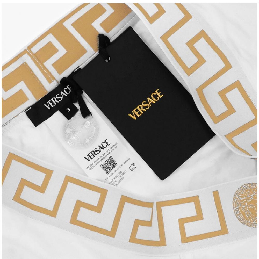 Versace Au10026 1a10011 A81h Мужское нижнее белье с греческим узором, с низкой посадкой