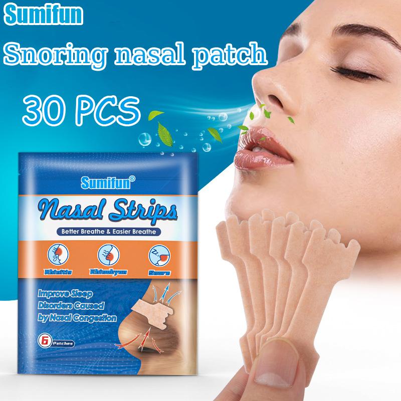 Sumifun 6/12/30 Pcs Anti-snoring Strips Easier To Breathe Help Breathing Reduce Snoring Nasal Strips Better Sleep Breathe Health Care