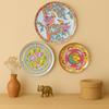 Madhubani Wall Plates for Home Decoration | Wall Decor Items for Living Room | Metal Wall Décor | Gift Items for Unisex  Set of 3 Plate