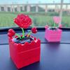 Swaying Heart Rose Car Ornament - A Lovely Floral Decoration for Car Interior and Home, Ideal As A Lady's Gift