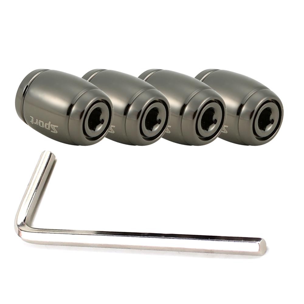 AQTQAQ 1 Set Car Styling Zinc Alloy Anti-theft Sport SKDS6 Car Tire Valve Caps Wheel Tires Tire Stem Air Cap Airtight Covers